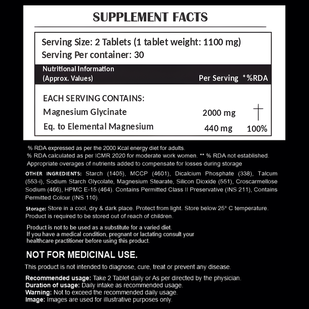 Vitabitz Magnesium Glycinate Tablets