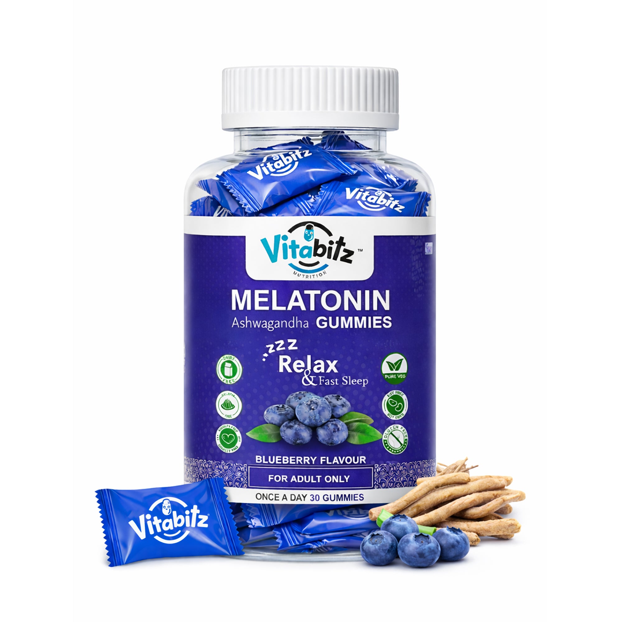 Vitabitz Melatonin Ashwagandha Gummies