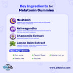 Chelated Magnesium Glycinate + 5 Melatonin Gummies