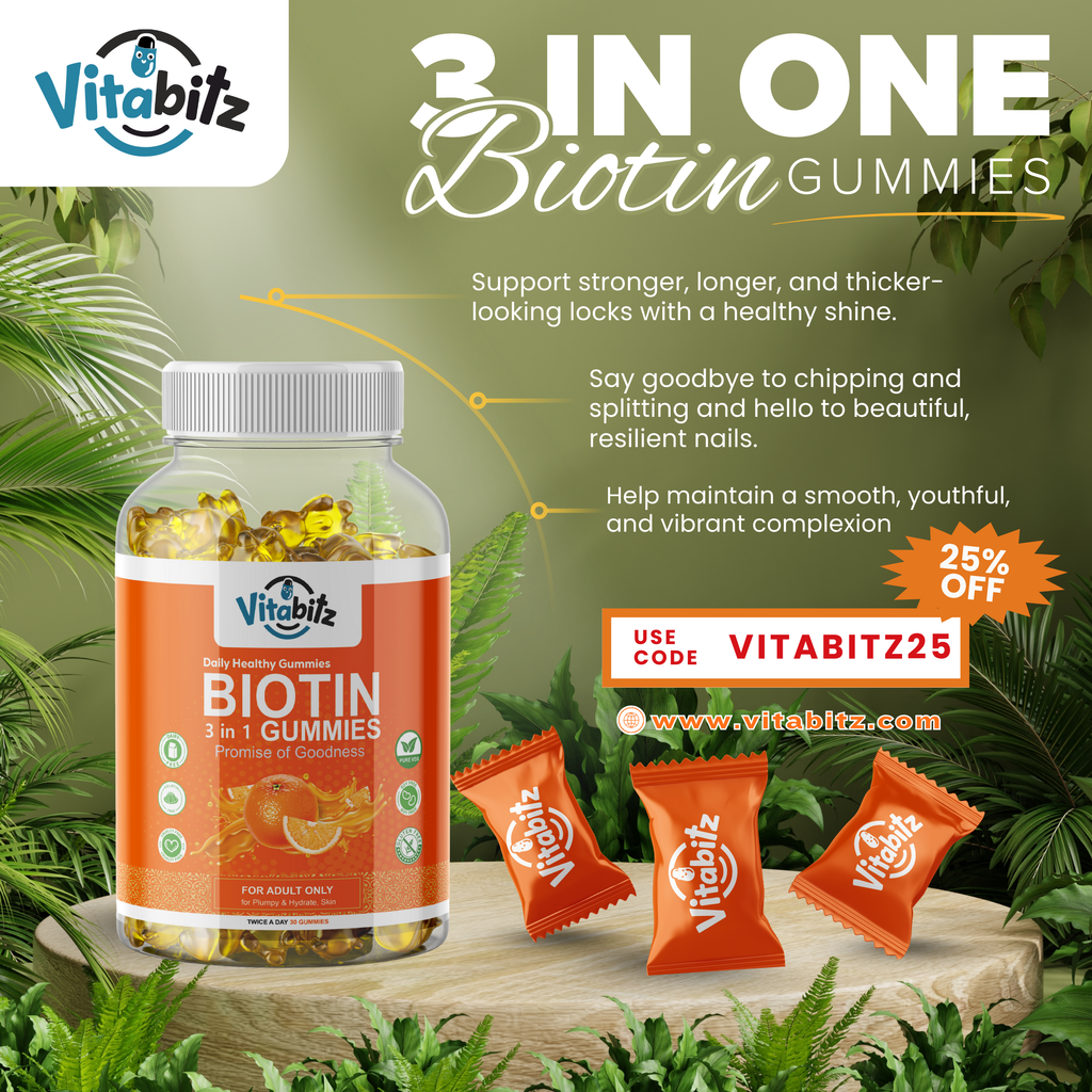 Vitabitz Biotin 3 in 1 Gummies