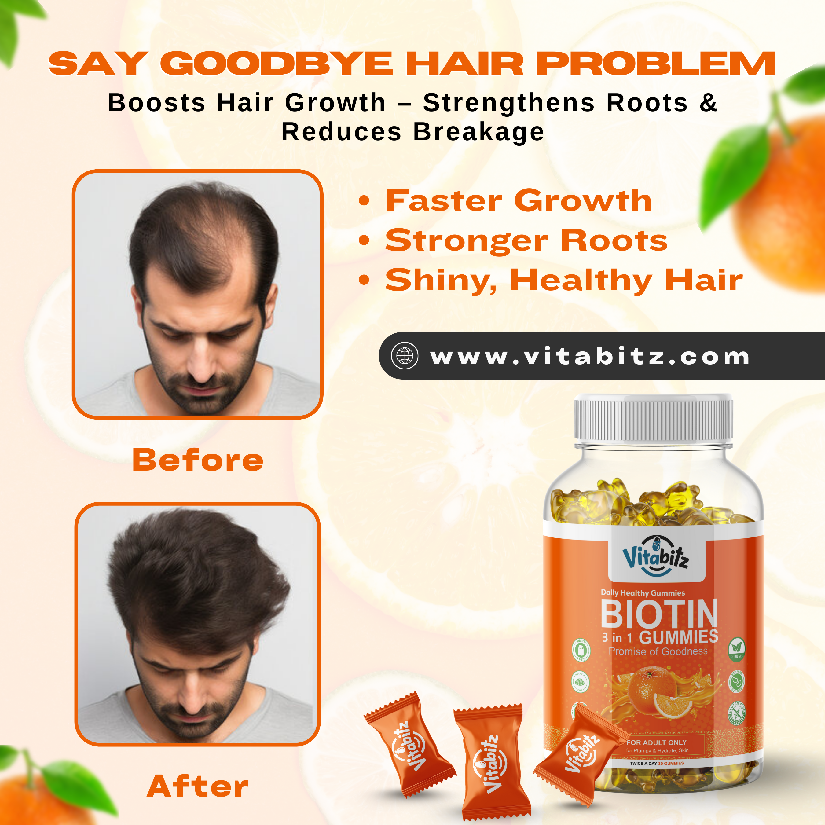 Vitabitz Biotin 3 in 1 Gummies